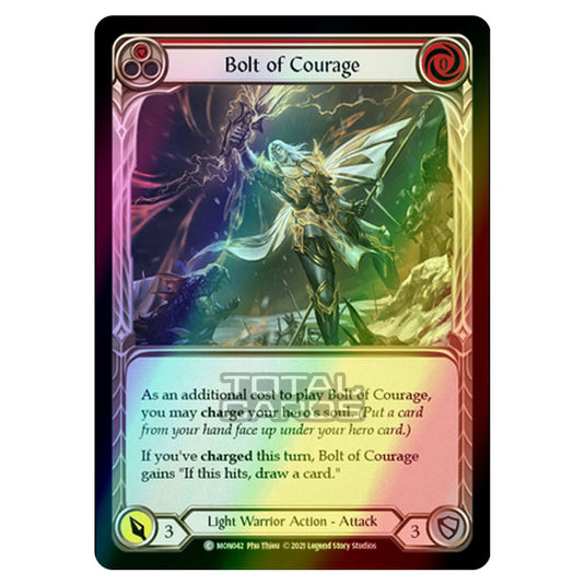 Flesh & Blood - Monarch - Bolt of Courage (Common) MON042 (Rainbow Foil)