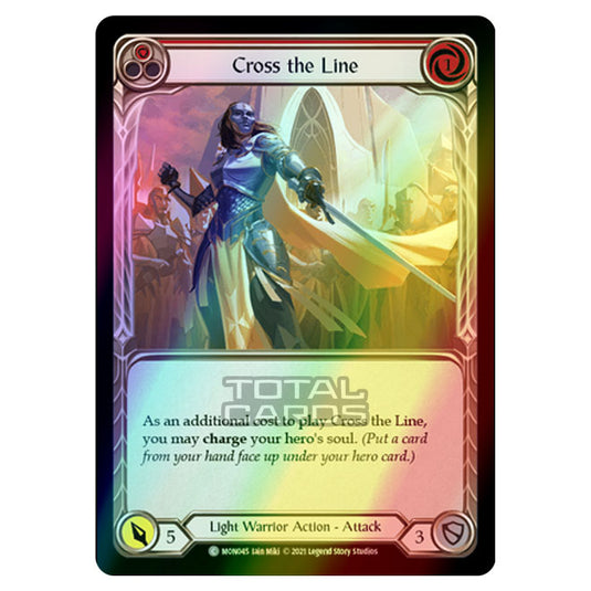 Flesh & Blood - Monarch - Cross the Line (Common) MON045 (Rainbow Foil)