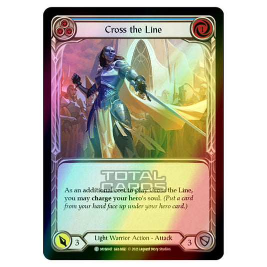 Flesh & Blood - Monarch - Cross the Line (Common) MON047 (Rainbow Foil)