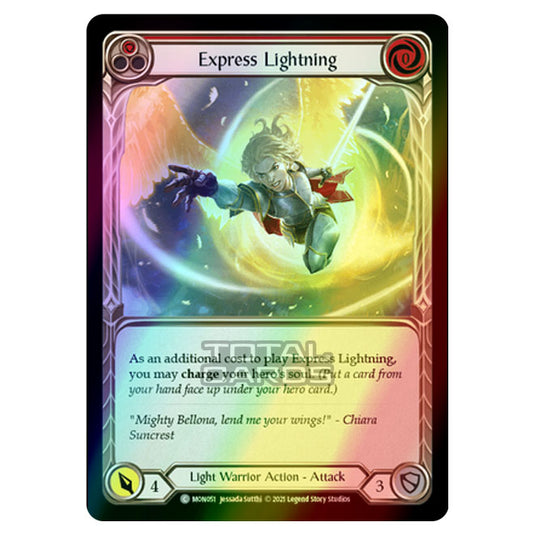 Flesh & Blood - Monarch - Express Lightning (Common) MON051 (Rainbow Foil)