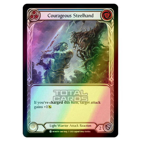 Flesh & Blood - Monarch - Courageous Steelhand (Common) MON059 (Rainbow Foil)