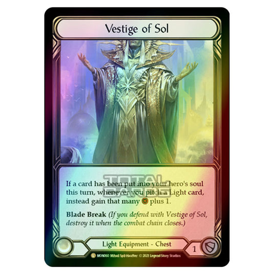 Flesh & Blood - Monarch - Vestige of Sol (Legendary) MON060 (Cold Foil)