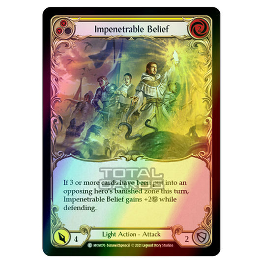 Flesh & Blood - Monarch - Impenetrable Belief (Common) MON076 (Rainbow Foil)