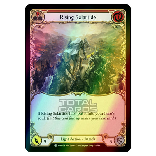 Flesh & Blood - Monarch - Rising Solartide (Common) MON078 (Rainbow Foil)