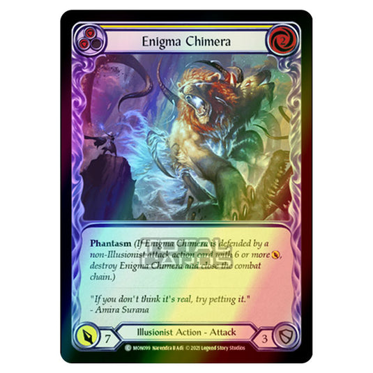 Flesh & Blood - Monarch - Enigma Chimera (Common) MON099 (Rainbow Foil)