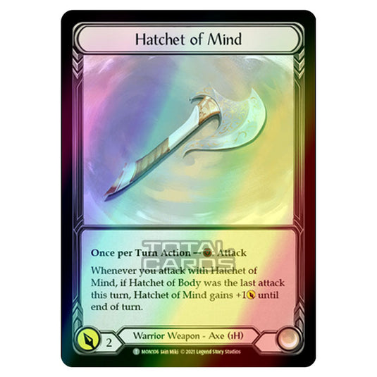 Flesh & Blood - Monarch - Hatchet of Mind (Token) MON106 (Rainbow Foil)