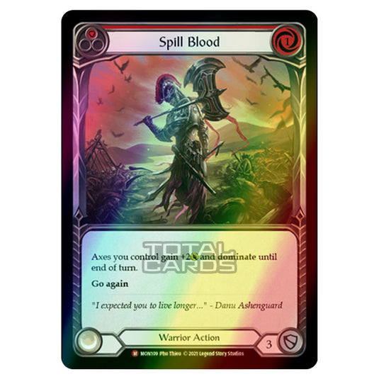 Flesh & Blood - Monarch - Spill Blood (Majestic) MON109 (Rainbow Foil)