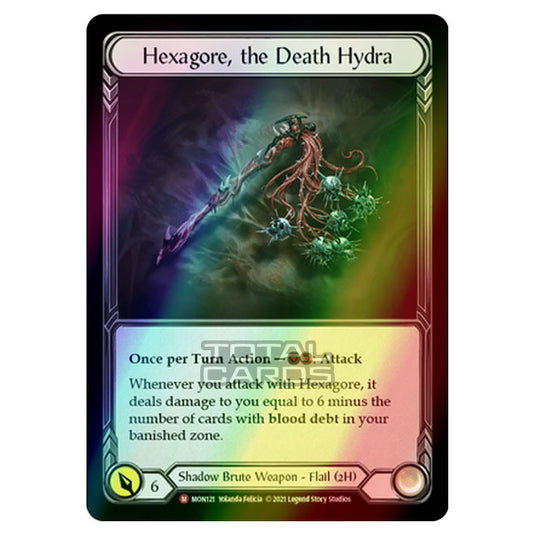 Flesh & Blood - Monarch - Hexagore, the Death Hydra (Majestic) MON121 (Cold Foil)