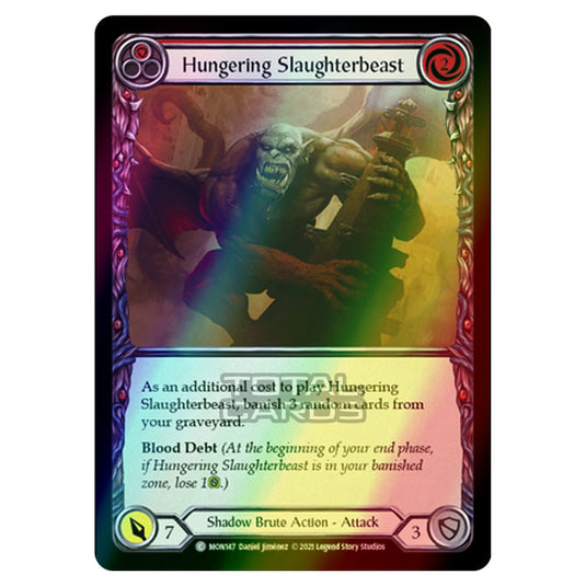 Flesh & Blood - Monarch - Hungering Slaughterbeast (Common) MON147 (Rainbow Foil)