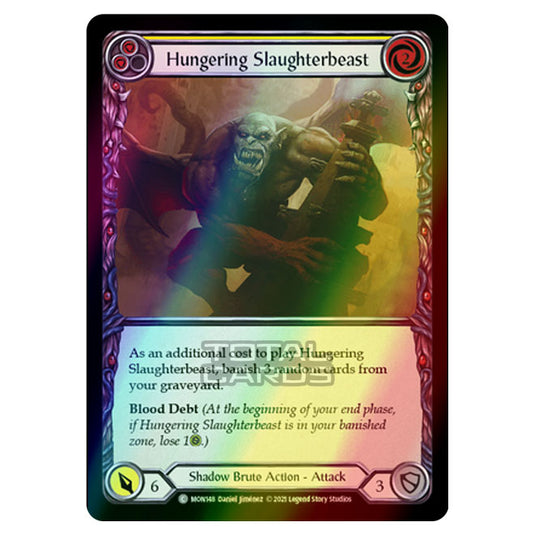 Flesh & Blood - Monarch - Hungering Slaughterbeast (Common) MON148 (Rainbow Foil)