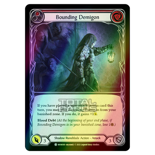 Flesh & Blood - Monarch - Bounding Demigon (Common) MON168 (Rainbow Foil)