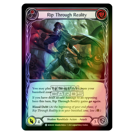 Flesh & Blood - Monarch - Rip Through Reality (Common) MON180 (Rainbow Foil)