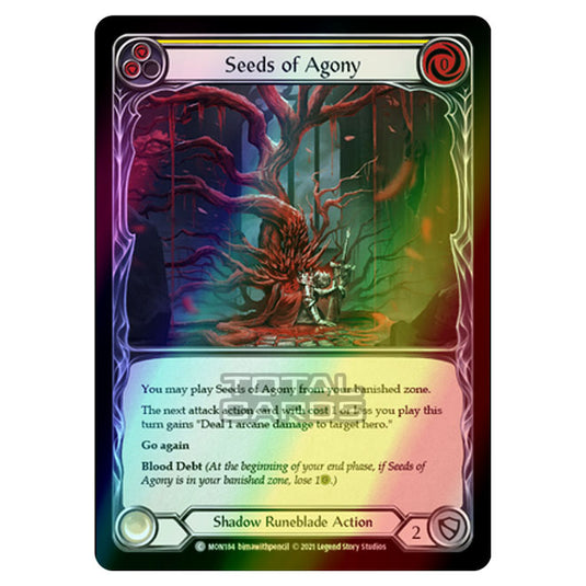 Flesh & Blood - Monarch - Seeds of Agony (Common) MON184 (Rainbow Foil)