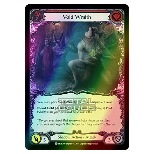 Flesh & Blood - Monarch - Void Wraith (Common) MON209 (Rainbow Foil)