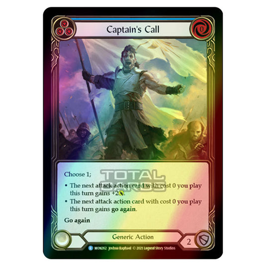 Flesh & Blood - Monarch - Captain's Call (Rare) MON262 (Rainbow Foil)