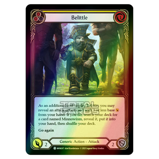 Flesh & Blood - Monarch - Belittle (Common) MON267 (Rainbow Foil)