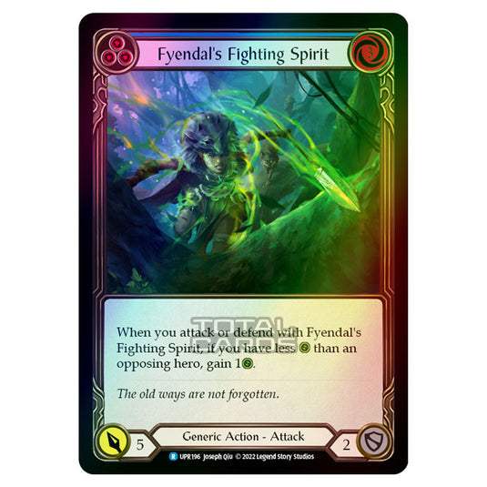 Flesh & Blood - Uprising - Fyendal'S Fighting Spirit (Blue) (Rainbow Foil) (Rare) UPR196R
