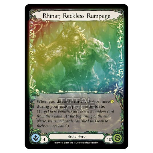 Flesh & Blood - Welcome to Rathe - Rhinar, Reckless Rampage (Token) - WTR001 (Rainbow Foil)