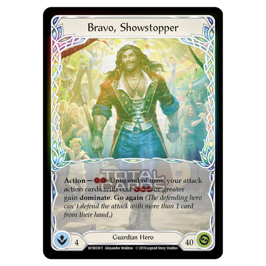 Flesh & Blood - Welcome to Rathe - Bravo, Showstopper (Token) - WTR038 (Rainbow Foil)