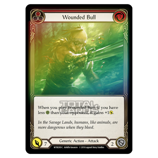 Flesh & Blood - Welcome to Rathe - Wounded Bull (Common) - WTR200 (Rainbow Foil)