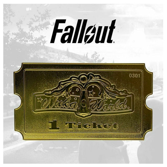 Fallout - Limited Edition Nuka World - 24K Gold Plated Ticket