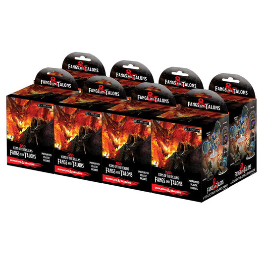 Dungeons & Dragons - Icons of the Realms Miniatures: Fangs and Talons 8 Ct. Booster Brick