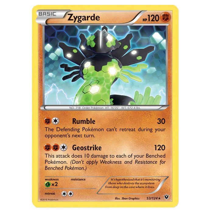 zygarde pokemon card value XY Fates Collide - Zygarde