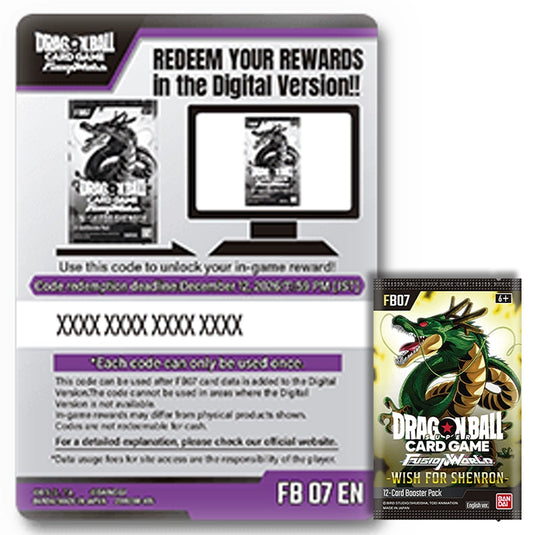 Dragon Ball Super Card Game - Fusion World - Wish For Shenron  - Online Code Card