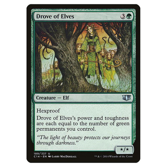 Magic The Gathering - Commander 2014 - Drove Of Elves - 189
