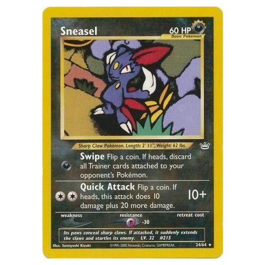 Pokemon - Neo Revelation - Sneasel - 24/64/64