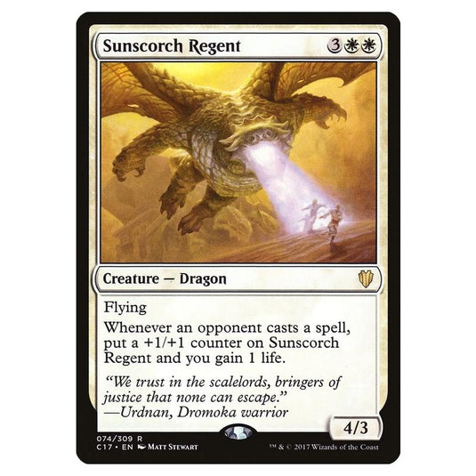 Magic The Gathering - Commander 2017 - Sunscorch Regent - 074/309