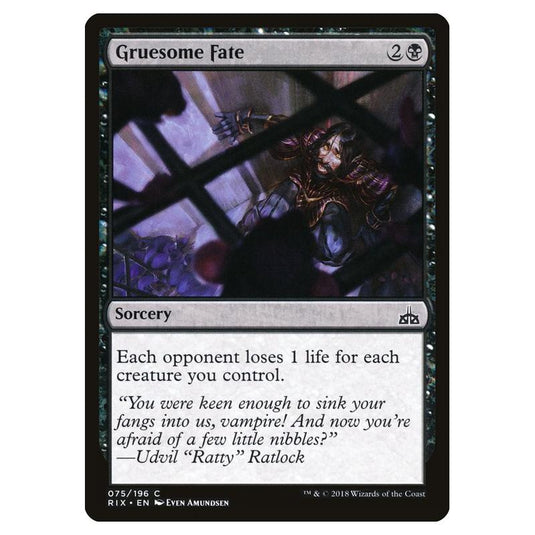 Magic The Gathering - Rivals Of Ixalan - Gruesome Fate - 75/196 (Foil)