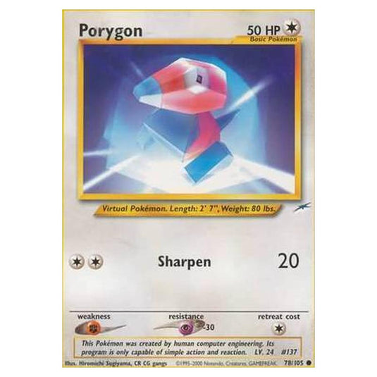 Pokemon - Neo Destiny - Porygon - 078/105