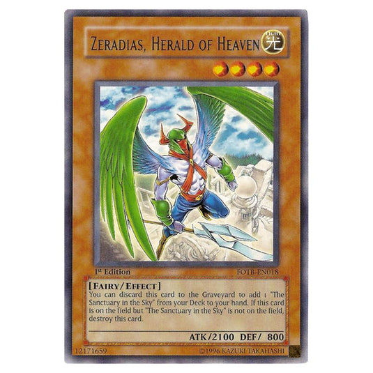 Yu-Gi-Oh! - Force of the Breaker - Zeradias, Herald of Heaven (Rare) FOTB-EN018