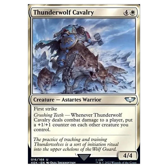 Magic The Gathering - Universes Beyond - Warhammer 40k - Thunderwolf Cavalry - 016/168