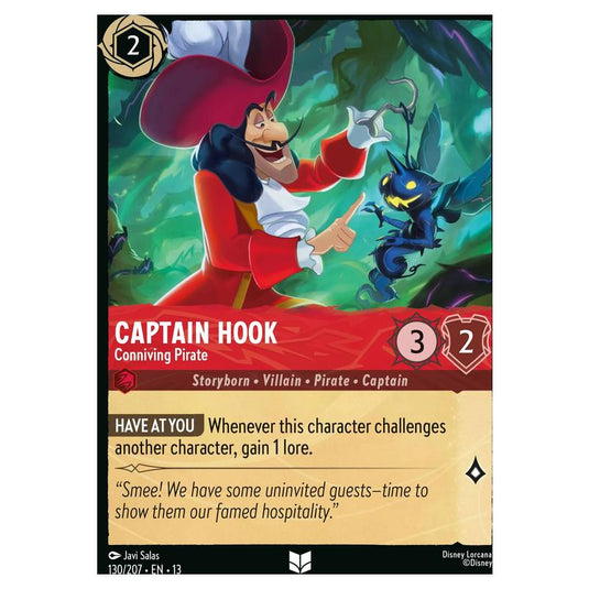 Lorcana - Attack of the Vine! - Captain Hook - Conniving Pirate (Uncommon) - 130/207