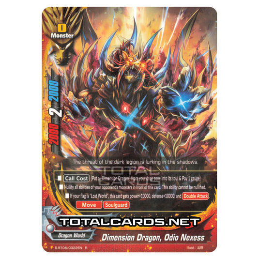Future Card Buddyfight - Soaring Superior Deity Dragon - Dimension Dragon, Odio Nexus (R) S-BT06/0022