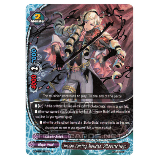 Future Card Buddyfight - Perfected Time Ruler - Musician of Shadow Play, Silhouette Fugo (U) S-BT07/0036