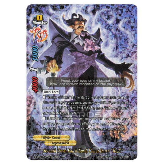 Future Card Buddyfight - Buddy Ragnarok - Seventh Omni Earth Lord, Count Dawn "Re:B" (RR) S-SS01A-SP03/0038EN