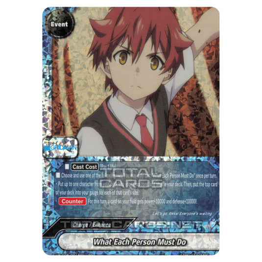 Future Card Buddyfight - SSSS.Gridman - What Each Person Must Do (RR) S-UB-C05/0015