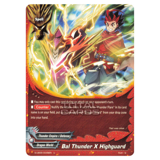 Future Card Buddyfight - Buddy Again Vol.3 Beyond the Ages - Bal Thunder X Highguard (U) S-UB06/0039