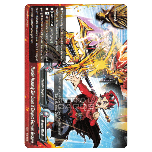 Future Card Buddyfight - Buddy Again Vol.3 Beyond the Ages - Thunder Heavenly Sun Lance X Tempest Extreme Buster!! (U) S-UB06/0042