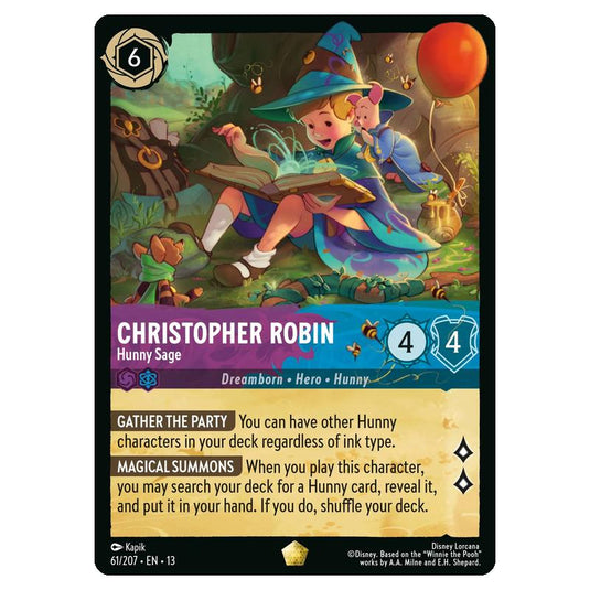 Lorcana - Attack of the Vine - Christopher Robin - Hunny Sage (Legendary) - 61/207