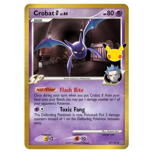 Pokemon - 30th Celebration - Crobat [G] Lv.44 - 47/127