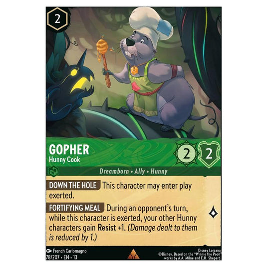 Lorcana - Attack of the Vine! - Gopher - Hunny Cook (Rare) - 78/207