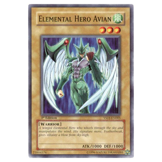 Yu-Gi-Oh! - Starter Deck - Jaden Yuki - Elemental HERO Avian (Common) YSDJ-EN005