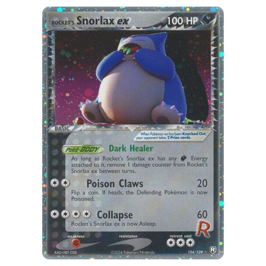 Pokemon - EX Team Rocket Returns - Rocket's Snorlax ex - 104/109