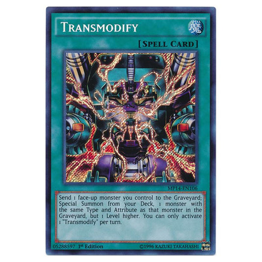 Yu-Gi-Oh! - 2014 Mega-Tin Mega Pack - Transmodify (Secret Rare) MP14-EN106