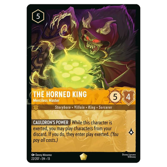 Lorcana - Attack of the Vine - The Horned King - Merciless Master (Legendary) - 22/207