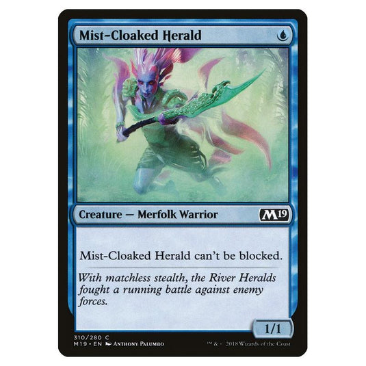 Magic the Gathering - Core Set 2019 - Mist-Cloaked Herald - 310/280